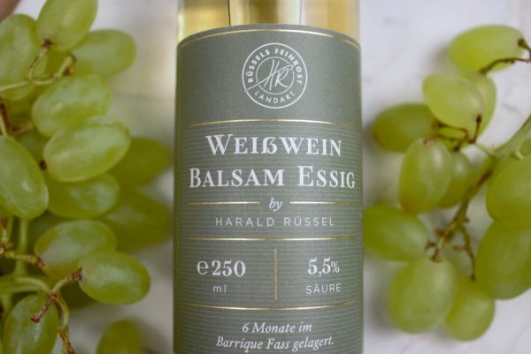 Weißwein Balsam Essig von Harald Rüssel und Laux Deli